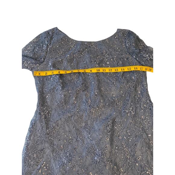 Calvin Klein Blue Lace Sparkle Cocktail Dress - Size P - Picture 6 of 12
